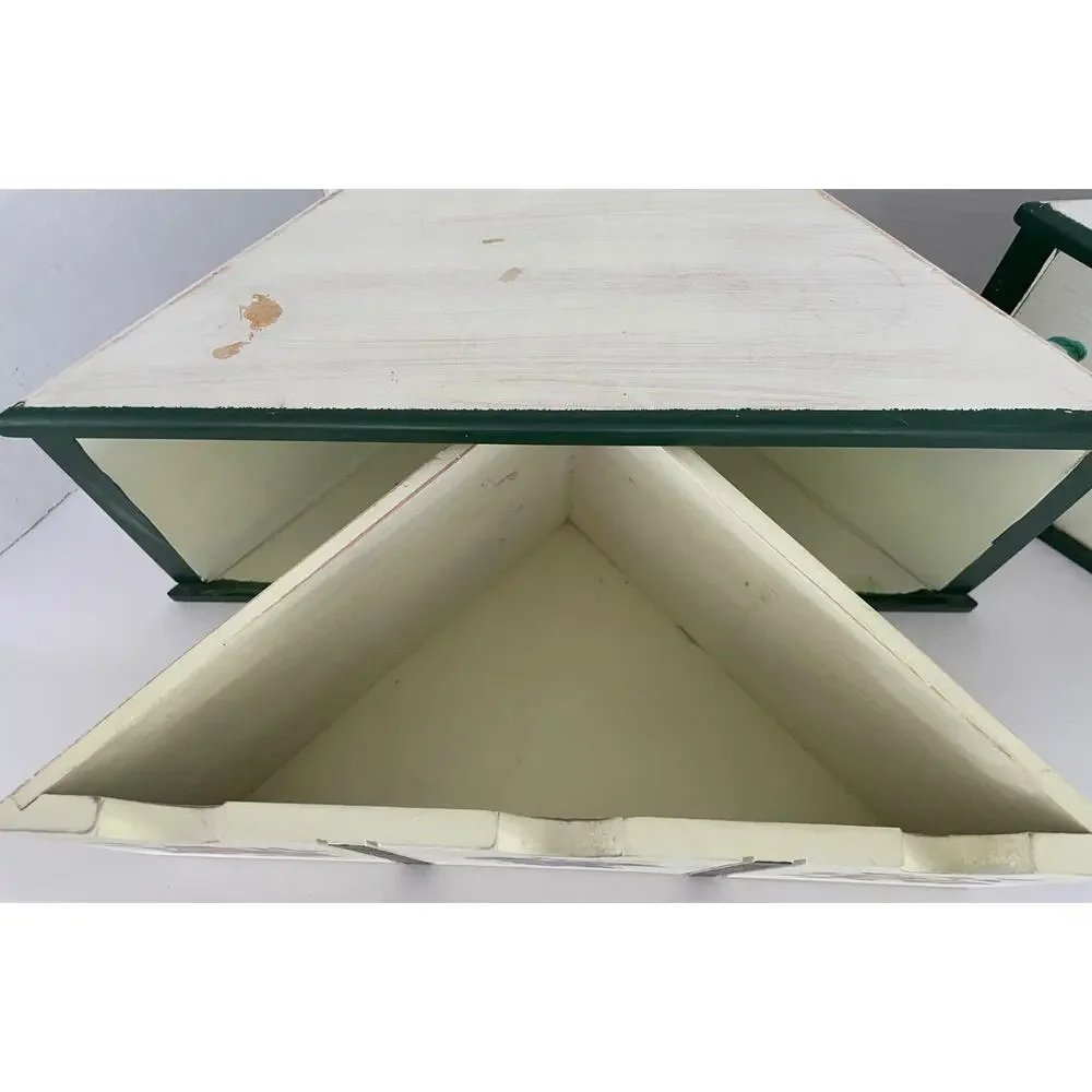 Princess House Fruit Vine Corner Wood Drawers Counter/ Wall w/2 Single Drawers